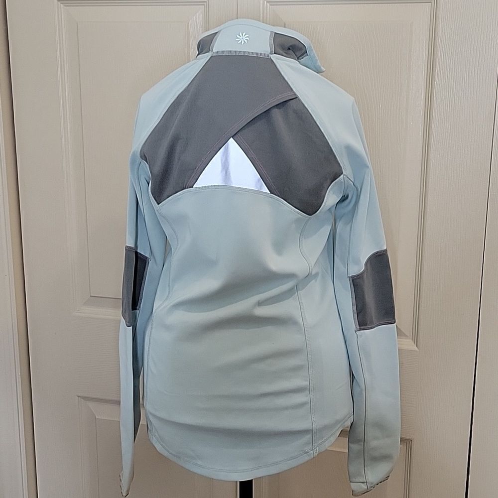 Athleta Blue and Gray Running 1/4 Zip Top Size XS - Picture 6 of 6